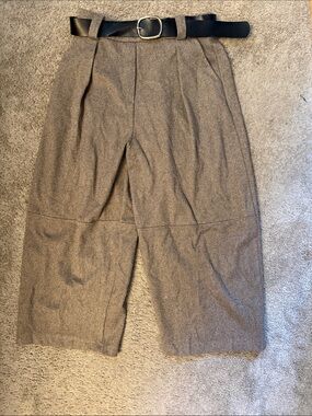 Men's Brown Pleated Dress Pants